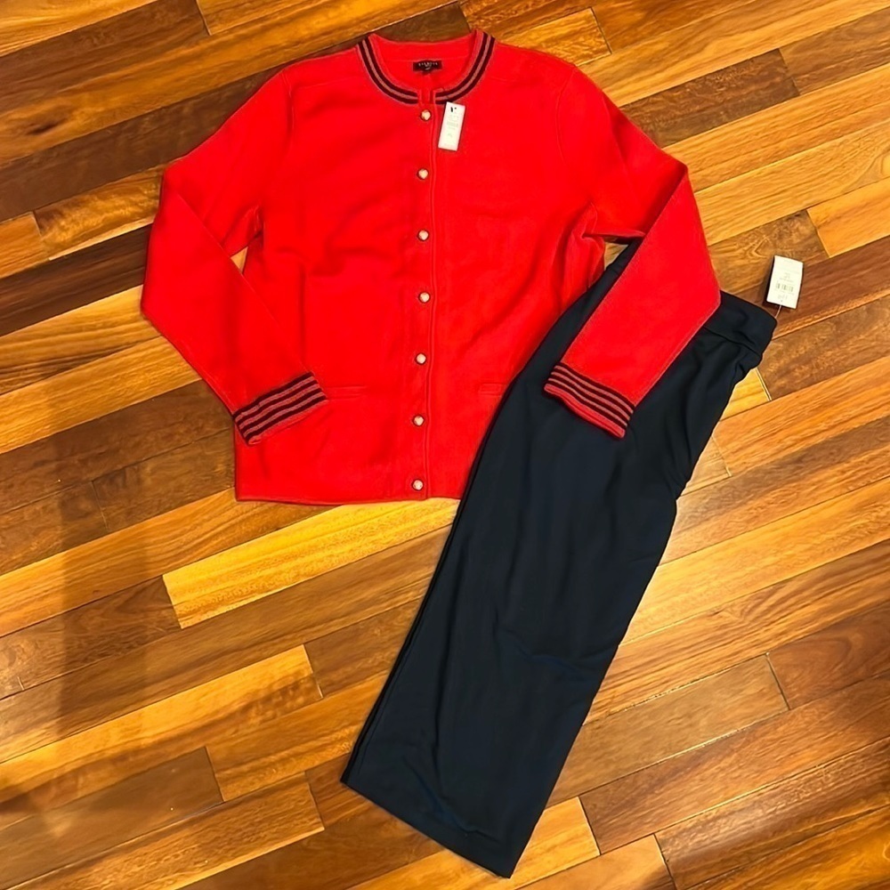 ⭐️ New 2 Piece Outfit Bundle Talbots Petites Cardigan J Jill Pants Large Petite